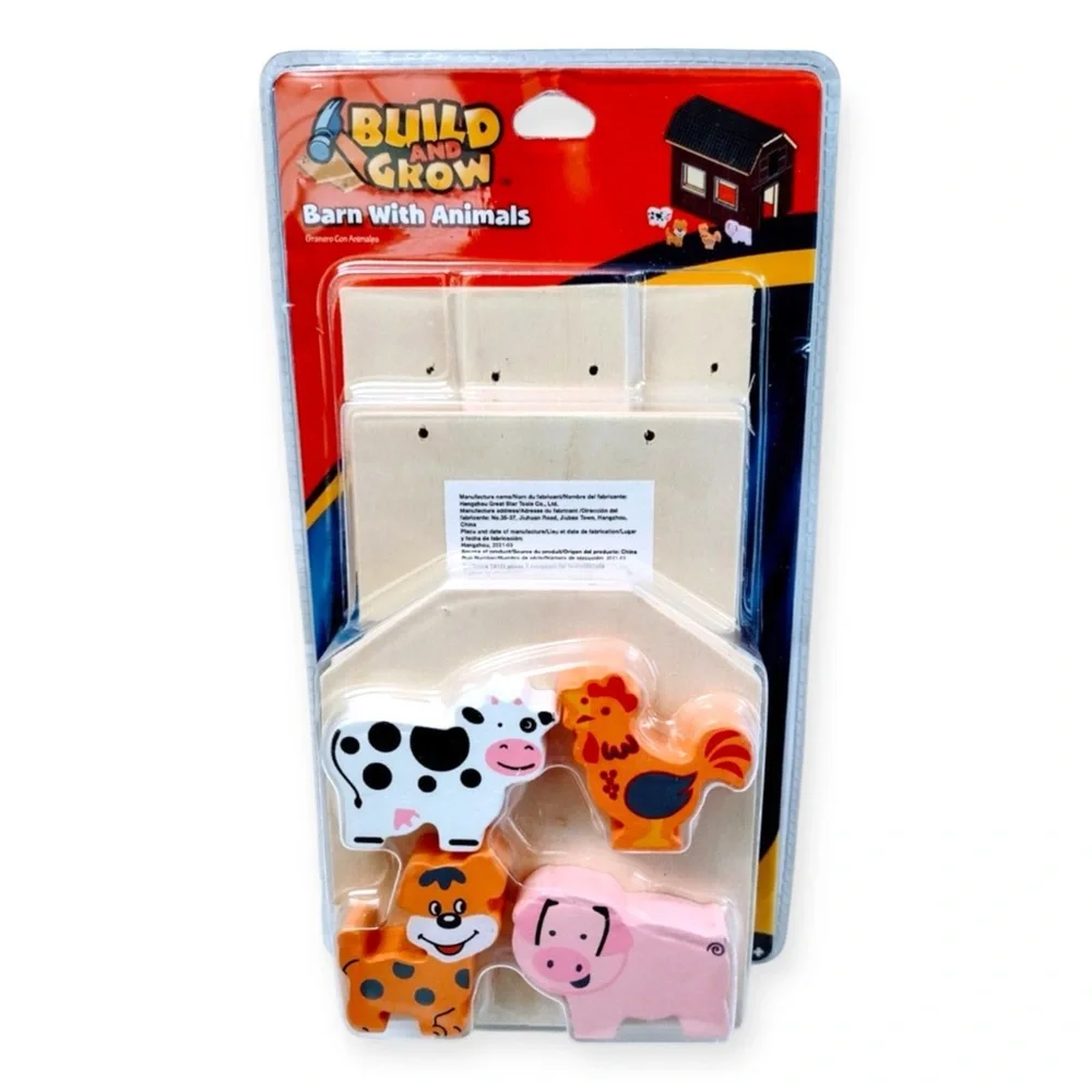 New Build and Grow Barn with Animals building Set